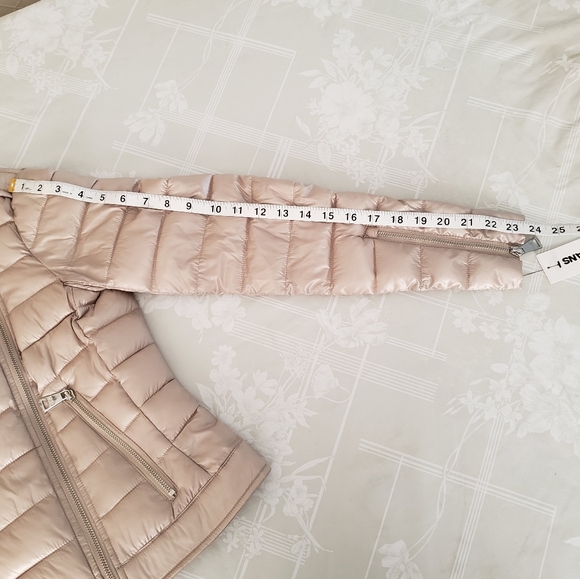 DKNY Jeans Women's Lightweight Zip-Front Moto Puffer Jacket XS - Picture 13 of 15